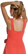 Satin Bow Cocktail Party Dress back