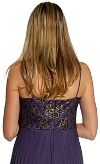 Pleated English Net Ribbon Party Dress back