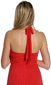 Halter Neck Pleated Party Dress back