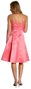 A-line Knee length Party Dress with Shimmery Floral Pattern back