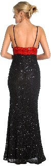 Roman Inspired Empire Cut Beaded Formal Prom Gown back