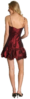 Spaghetti Strap Fitted Bubble Dress back