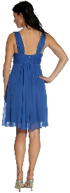 Shirred Empire Cut Short Bridesmaid Party Dress back