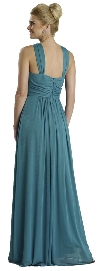 Halter Neck Tie Shirred Formal Bridesmaid Dress back