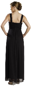Ruched Twist Knot Bust Long Formal Evening Dress back in Black