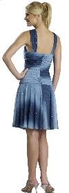 Halter Neck Shimmering Ombre Party Dress back