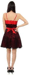 Short Sequined Party Dress with Removable Sash back