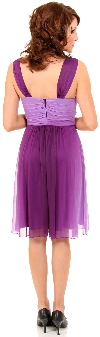 Twist  Knot Bust Ombre Short Party Dress  back