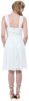 V-Neck Short Sleeveless Cocktail Dress back