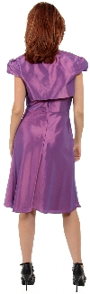 Embellished Neckline Formal Knee Length Dress with Jacket back