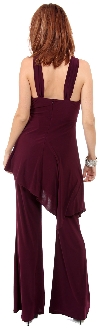 Studded Neckline Pant Dress back