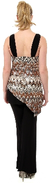 Asymmetric 2 Piece Pant Dress back
