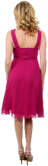 Embellished Boatneck Short  Bridesmaid Party Dress  back