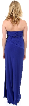 Strapless Ruched Cutout Detail Long Homecoming Dress  back