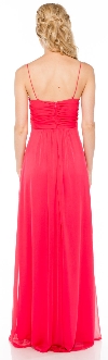 Bejeweled Empire Waist Long Formal Bridesmaid Dress back