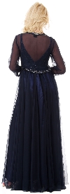 Plus Size Full Length Formal MOB Evening Gown with Jacket back