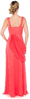 V-Neck Formal Dress with Draped Side Sash back