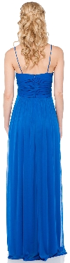 Bejeweled Waist Spaghetti Straps Formal Bridesmaid Dress back