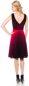 V-neck Short Sleeveless dress with Braid at waist back