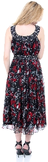Scoop Neck Glittery Beaded Cocktail Dress back
