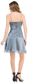 Spaghetti Straps Knee Length Empire Waist Party Dress back