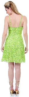 Short Sequin Spaghetti Strapped Party Dress back