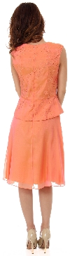 Two Tone Knee Length Bridesmaid Party Dress with  back