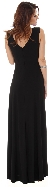 V-Neck Cap Sleeves Empire Cut Long Formal Dress back
