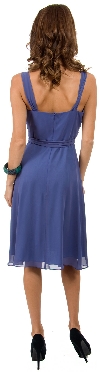 Cowl Neck Knee Length Bridesmaid Party Dress  back