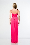 Double Spaghetti Straps Long Formal Dress with Jewels back