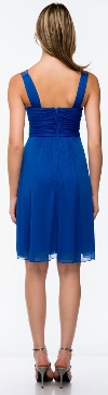 Semi Sheer Top Chiffon Short Party Bridesmaid Dress back
