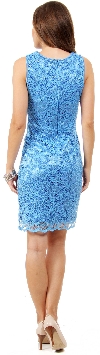 Floral Lace Cutout Short Bridesmaid Party Dress back in Periwinkle
