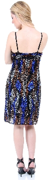 Fully Sequined Spaghetti Strap Party Dress back