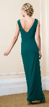 Full Sleeves Jacket Formal Mother of the Bride Dress back