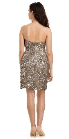 Strapless Short Prom Dress Fully Hand Beaded Sequins back