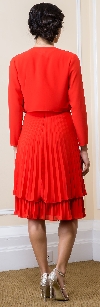 Calf Length Two Piece MOB Dress with Embellished Jacket back