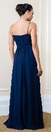 Sweetheart neckline Empire Cut Long Bridesmaid Dress back