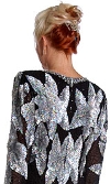 Multi Floral Long Formal Evening Gown back