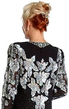 Multi Floral Handbeaded Formal Evening Dress back