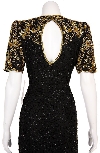 Short Sequin Floral Bodice Cocktail Dress back