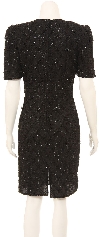 Flower Designed Fully Sequined Cocktail Dress back