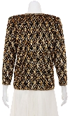 Patterned Leaves Beaded Design Long Jacket back