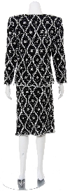 Flowing Lines Hand Beaded/Sequined Two Piece Dress back