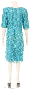 V-Neck Beaded Lace 2 Formal Dress back