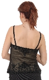 Spaghetti Strapped Silk Beaded Blouse back