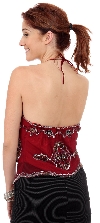 Halter Neck Sequin Beaded Top back