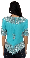 Formal Hand Beaded Blouse back