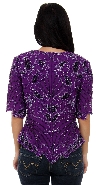 Rain and Flares Hand Beaded/Sequined Blouse back