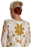 Hand Beaded Full Length Formal Dress back