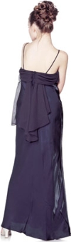 Valance Style Flared Long Formal Dress back